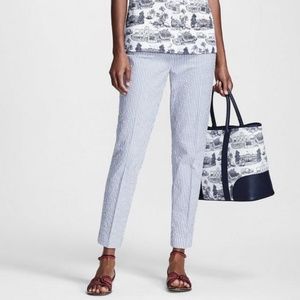 NWOT Brooks Brothers Seersucker Women's Ankle Trouser US 02
